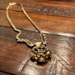 Elegant Gold and Brown Women's Necklace